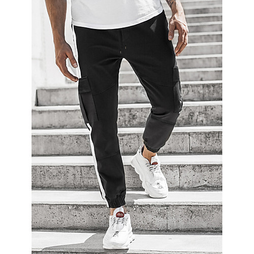 

Men's Simple Pants Chinos Pants Solid Color Grey Khaki Black