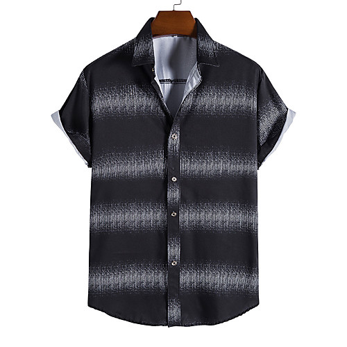 

Men's Shirt 3D Print Graphic Prints Print Short Sleeve Vacation Tops Beach Black