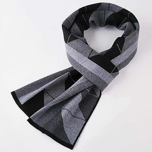 

Men's Rectangle Scarf Daily As Per Picture Scarf Color Block