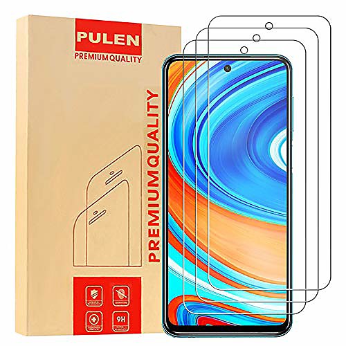 

(3 packs) for xiaomi redmi note 9s/redmi note 9 pro/poco x3 nfc screen protector,hd clear scratch resistance bubble free 9h hardness tempered glass