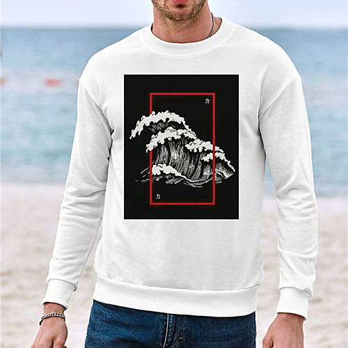 

Men's Unisex Sweatshirt Graphic Prints Spray Print Daily Sports 3D Print 3D Print Casual Hoodies Sweatshirts White