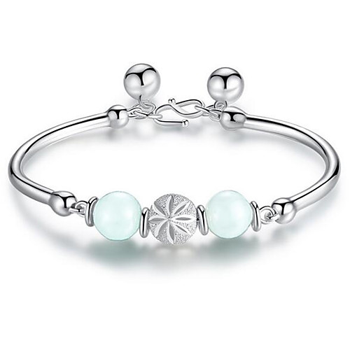 

Women's Bracelet Pendant Bracelet 3D Ball Lucky Fashion Copper Bracelet Jewelry Silver For Christmas Party Evening Gift Date Birthday / Silver Plated