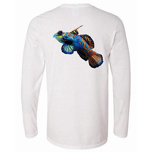 

CAWANFLY Men's Fishing Shirt Outdoor Long Sleeve UPF50 UV Protection Quick Dry Lightweight Breathable Top Autumn / Fall Spring Summer Athleisure Fishing Camping & Hiking White / Micro-elastic