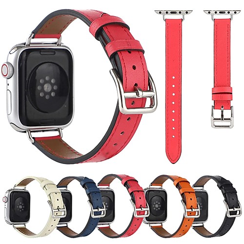 

Swift Leather Strap for Apple Watch 6 Band 5 4 3 Slim Bracelet Womens Wristband for iWatch 6 SE Series 44mm 40mm 42mm 38mm Bands