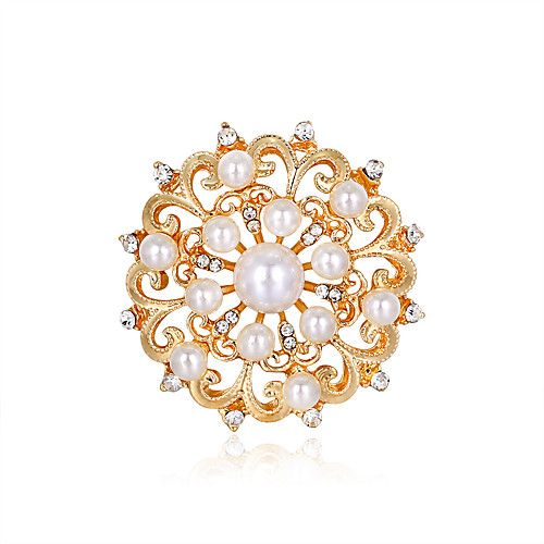 

Fashion Retro Hollow Air Quality Lady Pearl Corsage Sun Flower Lady Corsage