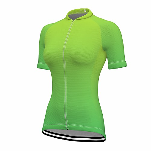 

21Grams Women's Short Sleeve Cycling Jersey Summer Spandex Polyester Green Gradient Bike Jersey Top Mountain Bike MTB Road Bike Cycling Quick Dry Moisture Wicking Breathable Sports Clothing Apparel