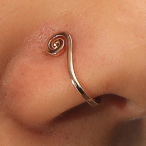 

Nose Piercing Holiday Punk Trendy Unisex Body Jewelry For Gift Holiday Geometrical Stainless Steel A Grade ABS Gold
