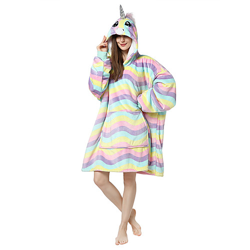 

Women's Hoodie Sweatshirt Striped Front Pocket Casual Daily Sports Other Prints Sportswear Streetwear Hoodies Sweatshirts Blue Yellow Blushing Pink