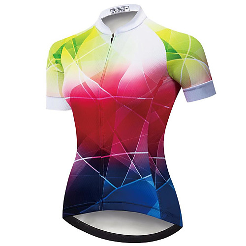 

21Grams Women's Short Sleeve Cycling Jersey Summer Spandex Polyester BlueGreen Bike Jersey Top Mountain Bike MTB Road Bike Cycling Quick Dry Moisture Wicking Breathable Sports Clothing Apparel