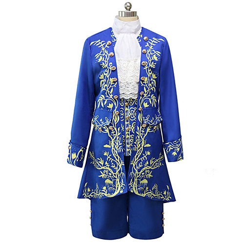 

Prince Cosplay Costume Outfits Men's Movie Cosplay Blue Coat Vest Blouse Masquerade Polyester / Pants