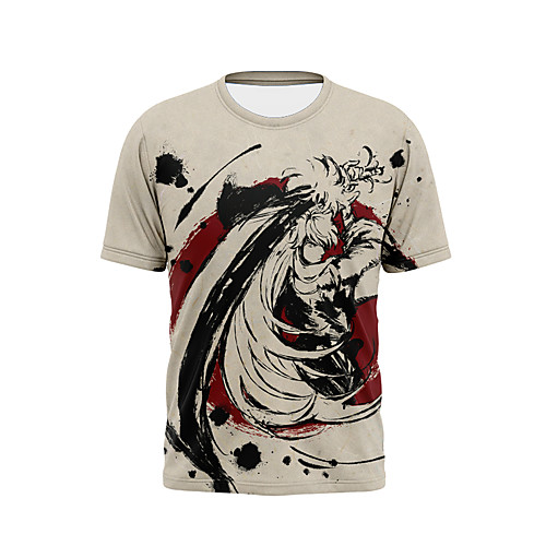

Inspired by InuYasha Cosplay Anime Cartoon 100% Polyester Print 3D Harajuku Graphic T-shirt For Women's / Men's