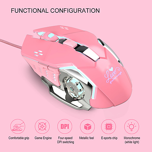 

LITBest X500 Wired USB Gaming Mouse / Ergonomic Mouse 3200 dpi 4 Adjustable DPI Levels 6 pcs Keys