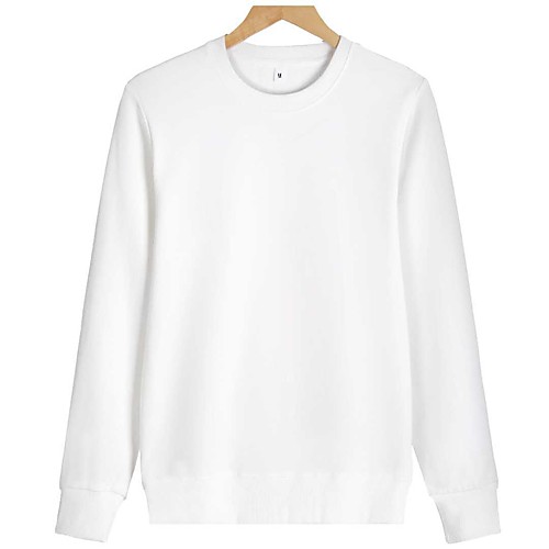 

Women's Plus Size Tops Pullover Sweatshirt Plain Long Sleeve Crewneck Basic Fall Winter Blue Yellow Gray Big Size L XL XXL 3XL 4XL / Cotton