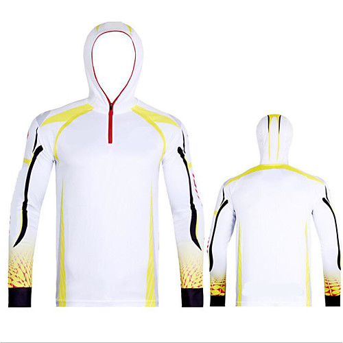 

CAWANFLY Men's Hoodie Jacket Fishing Jacket Outdoor Long Sleeve UPF50 UV Protection Quick Dry Waterproof Zipper Lightweight Jacket Top Autumn / Fall Spring Summer Athleisure Fishing Camping & Hiking