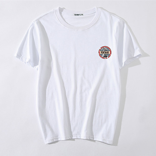 

Women's Painting T shirt Graphic Print Round Neck Basic Tops 100% Cotton Wine Gray Royal Blue