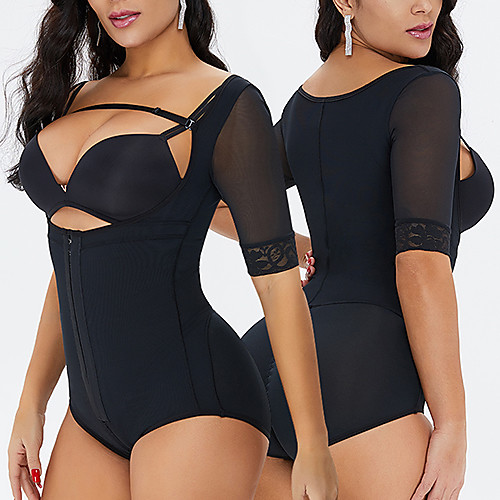 

Corset Women's Bodysuits Polyester Shapewear Underbust Corset Seamed Black S