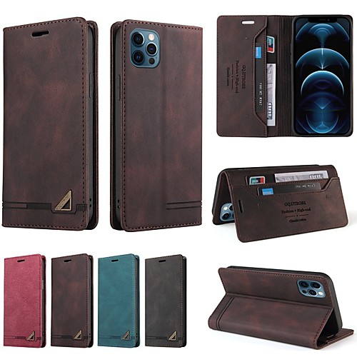 

Wallet Flip PU Leather Phone Case For iPhone 12 Pro Max 11 SE 2020 X XR XS Max 8 7 6 Magnetic Wallet Card Solt Flip Folio Full Body Protective Cover