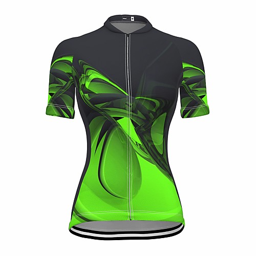 

21Grams Women's Short Sleeve Cycling Jersey Summer Spandex Green Bike Top Mountain Bike MTB Road Bike Cycling Quick Dry Moisture Wicking Sports Clothing Apparel / Stretchy / Athleisure