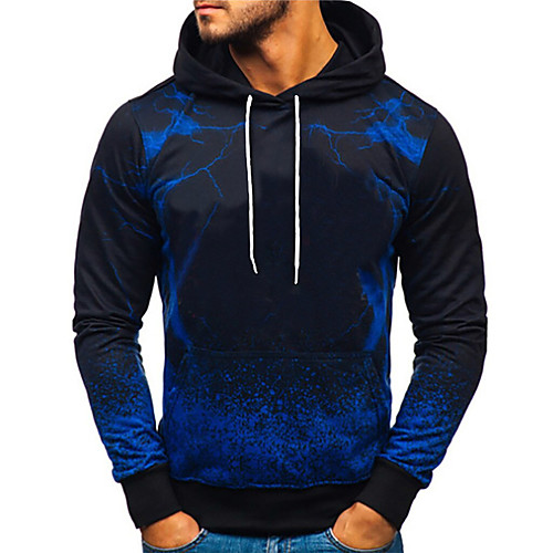 

Men's Unisex Hoodie Graphic Prints Spray Print Daily Sports 3D Print 3D Print Casual Hoodies Sweatshirts Blue