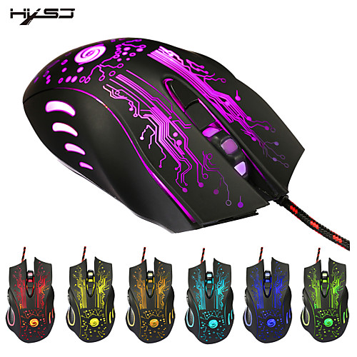 

LITBest A885 Wired USB Gaming Mouse / Ergonomic Mouse Multi-colors Backlit 5500 dpi 5 Adjustable DPI Levels 6 pcs Keys