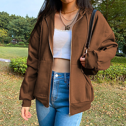 

Women's Hoodie Solid Color Oversized Casual non-printing Cute Hoodies Sweatshirts Purple Gray Green