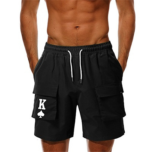 

Men's Casual Casual Daily Shorts Pants Graphic Knee Length ArmyGreen Black