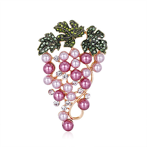 

Women's Brooches Vintage Style Grape Simple Brooch Jewelry Purple For Casual Daily