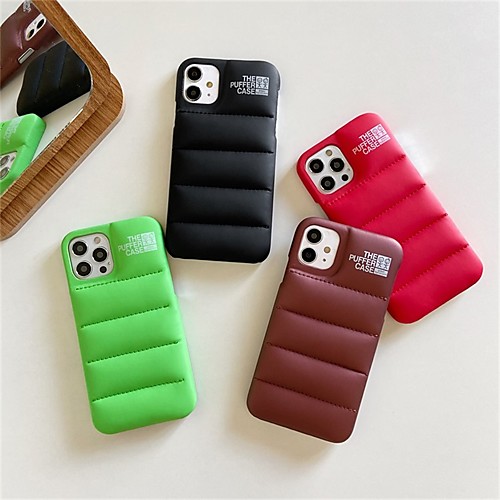 

Phone Case For Apple Back Cover iPhone 12 Pro Max 11 SE 2020 X XR XS Max 8 7 Shockproof Dustproof Word / Phrase Solid Colored TPU