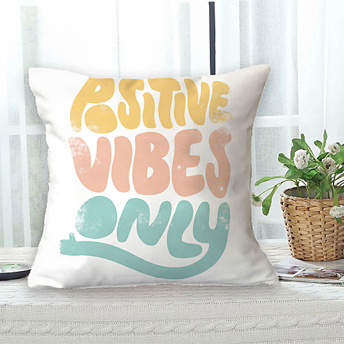 

Slogan Double Side Cushion Cover 1PC Soft Decorative Square Throw Pillow Cover Cushion Case Pillowcase for Bedroom Livingroom Superior Quality Machine Washable Outdoor Cushion for Sofa Couch Bed Chair