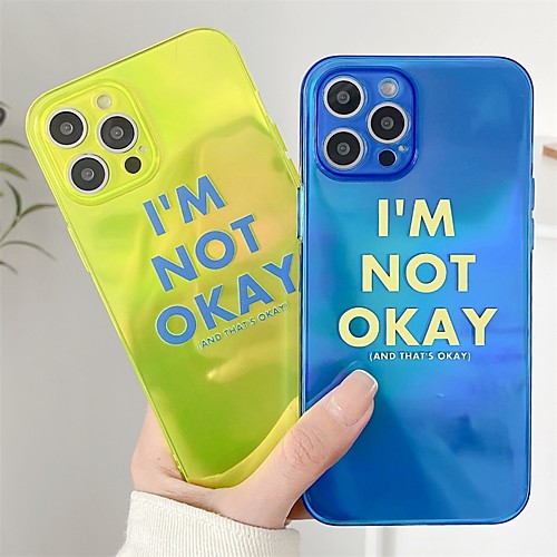 

Phone Case For Apple Back Cover iPhone 12 Pro Max 11 SE 2020 X XR XS Max 8 7 Shockproof Dustproof Word / Phrase TPU