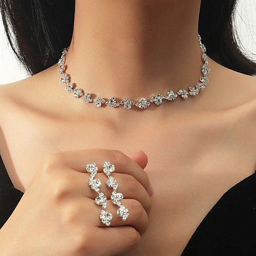 

Women's Jewelry Set Geometrical Elegant Fashion Holiday Earrings Jewelry Silver For Gift Formal Engagement Prom Beach 1 set