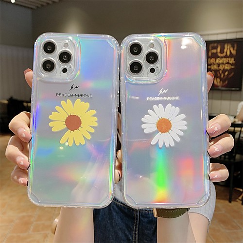 

Phone Case For Apple Back Cover iPhone 12 Pro Max 11 SE 2020 X XR XS Max 8 7 Shockproof Dustproof Transparent Flower TPU