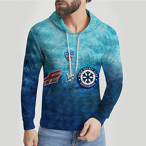 

Men's Unisex Hoodie Graphic Prints Seawater Print Daily Sports 3D Print 3D Print Casual Hoodies Sweatshirts Blue