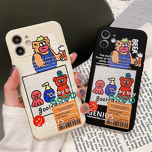 

Phone Case For Apple Back Cover iPhone 12 Pro Max 11 SE 2020 X XR XS Max 8 7 Shockproof Dustproof Graphic Solid Colored TPU