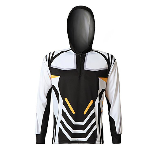 

CAWANFLY Men's Hoodie Jacket Fishing Jacket Outdoor Long Sleeve UPF50 UV Protection Quick Dry Waterproof Zipper Lightweight Jacket Top Autumn / Fall Spring Summer Athleisure Fishing Camping & Hiking