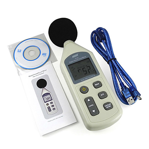 

WS1361 30-130dB LCD Digital Sound Level Meter Noise Measuring Instrument Decibel Monitoring Logger Tester