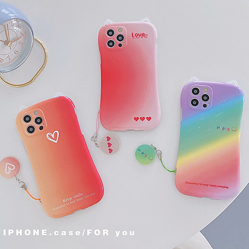 

Phone Case For Apple Back Cover iPhone 12 Pro Max 11 SE 2020 X XR XS Max 8 7 Shockproof Dustproof Color Gradient TPU