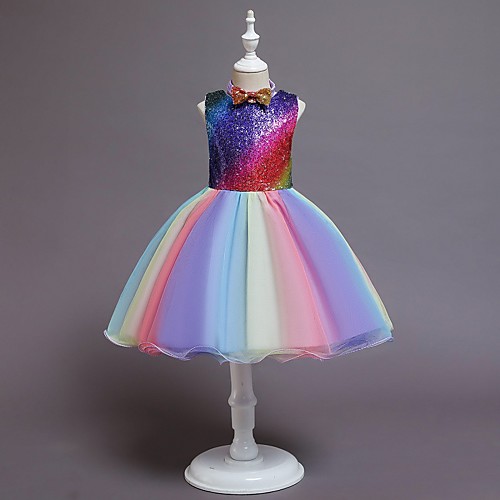 

Ball Gown Floor Length Flower Girl Dresses Wedding Polyester Sleeveless Jewel Neck with Bow(s)