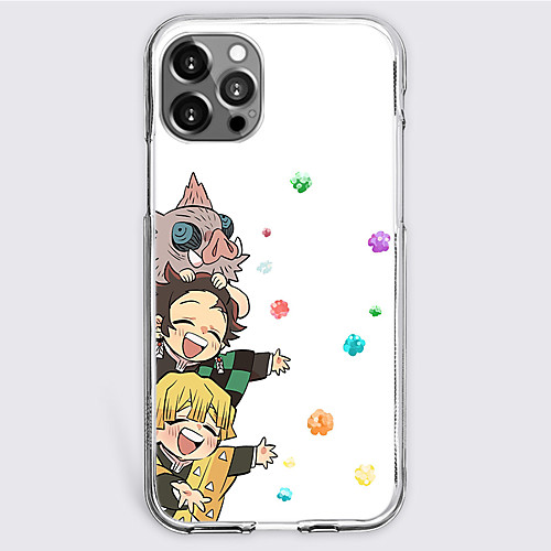 

Demon Slayer: Kimetsu no Yaiba Cartoon Characters Phone Case For Apple iPhone 12 Pro Max 11 SE 2020 X XR XS Max 8 7 Unique Design Protective Case Shockproof Dustproof Back Cover TPU