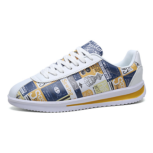 

Men's Sneakers Casual Classic Daily Faux Leather Breathable Pink / White White / Yellow Black Fall Summer