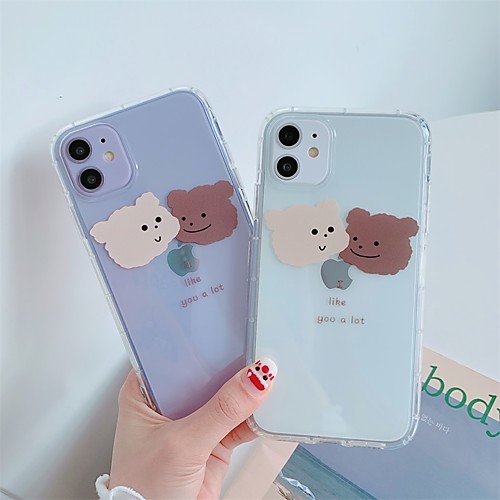 

Phone Case For Apple Back Cover iPhone 12 Pro Max 11 SE 2020 X XR XS Max 8 7 Shockproof Dustproof Cartoon Transparent TPU