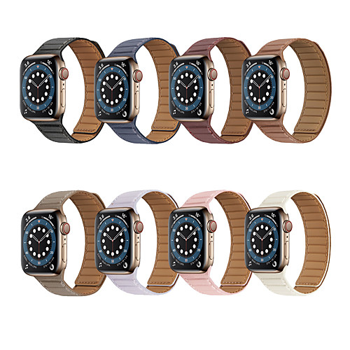 

Smart Watch Band for Apple iWatch 1 pcs Business Band Genuine Leather Replacement Wrist Strap for Apple Watch Series SE / 6/5/4/3/2/1