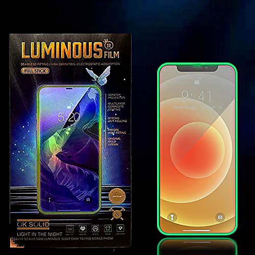 

[2 pack] genelion glass screen protector compatible for iphone 12 pro, luminous silicone edge tempered glass film, 2020 anti scratch anti fingerprint bubble free 9h hardness-6.1 inch