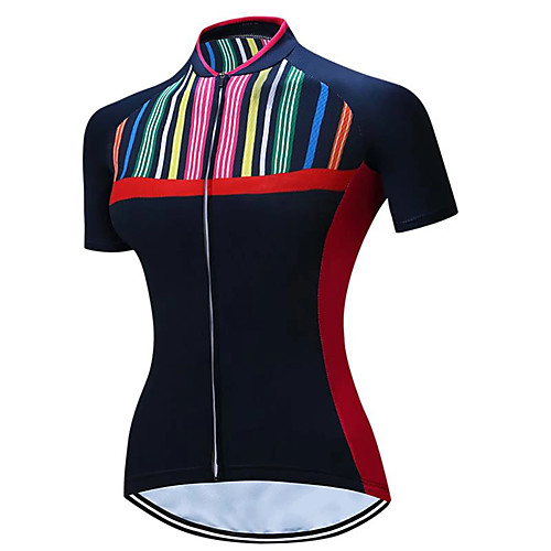 

21Grams Women's Short Sleeve Cycling Jersey Summer Spandex Polyester Black Bike Jersey Top Mountain Bike MTB Road Bike Cycling Quick Dry Moisture Wicking Breathable Sports Clothing Apparel / Stretchy