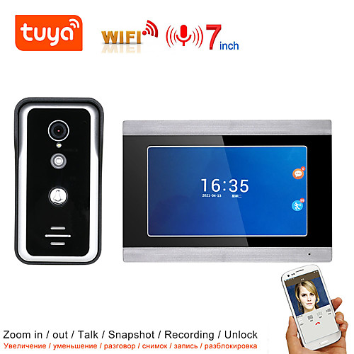 

TUYA Video Intercom WIFI Video Door Phone System Home Intercom Wiith 7 Inch Color Touch Screen Display AHD 1080P Doorbell