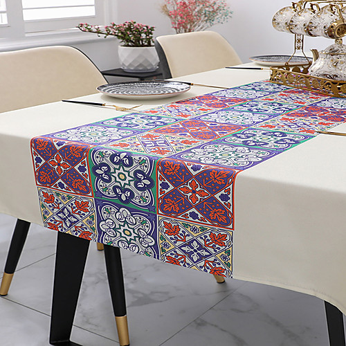 

Tablecloth Linens Rural Country Style Printing Table Cover Milk White Table Decorations Stain and Wrinkle Resistant Washable for Outdoor Picnic Kitchen Dining
