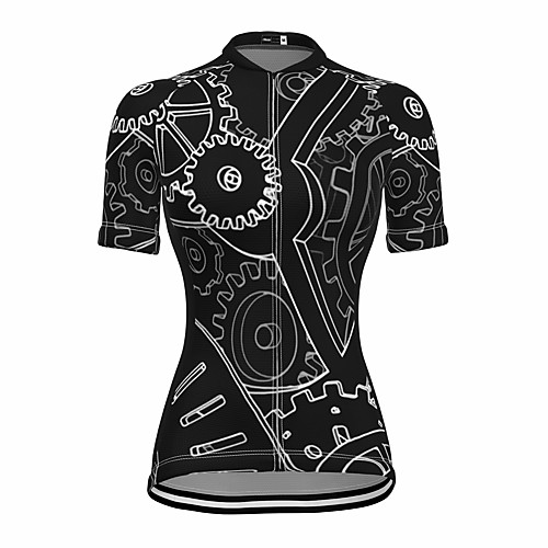 

21Grams Women's Short Sleeve Cycling Jersey Summer Spandex Black Gear Bike Top Mountain Bike MTB Road Bike Cycling Quick Dry Moisture Wicking Sports Clothing Apparel / Stretchy / Athleisure