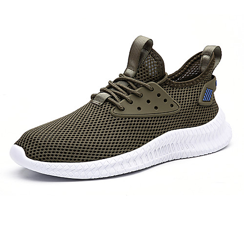 

Men's Trainers Athletic Shoes Daily Running Shoes Mesh Breathable Red Army Green Black Spring Summer