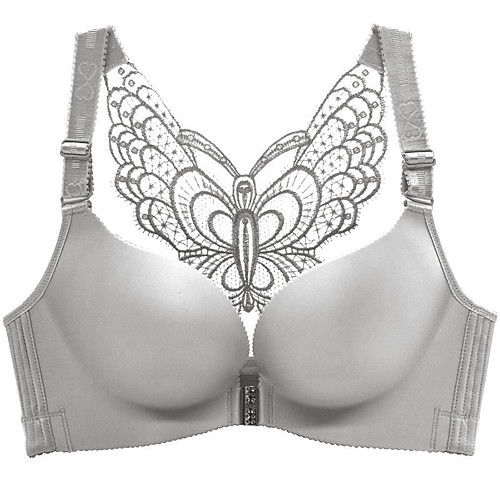 

Women's Plus Size Butterfly Push-up 3/4 Cup Bra Black Red Wine Big Size US34A / FR90A / INT75A US34B / FR90B / INT75B US34C / FR90C / INT75C US34D / FR90D / INT75D US36A / FR95A / INT80A