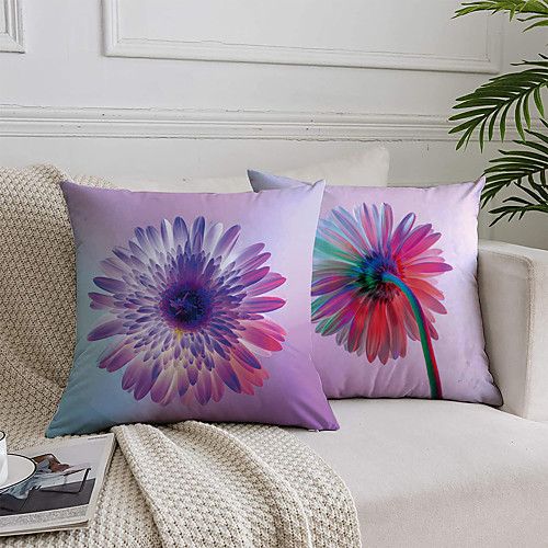 

Flower Portrait Double Side Cushion Cover 2PC Soft Decorative Square Throw Pillow Cover Cushion Case Pillowcase for Bedroom Livingroom Superior Quality Machine Washable Outdoor Cushion for Sofa Couch Bed Chair